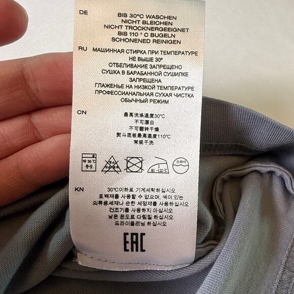 IRO Paris “Elona” Asymmetric Ruched Mini Dress Storm Blue NWT - Size Small - Picture 16 of 16